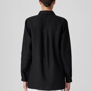 Eileen Fisher Like New Black Linen Shirt